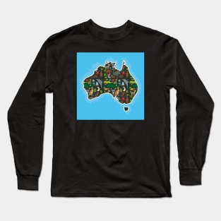 Map of Australia Long Sleeve T-Shirt